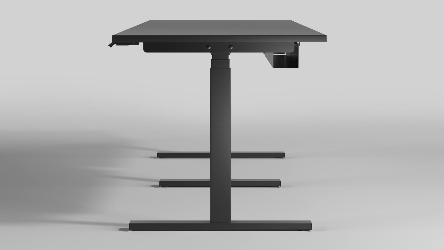 Milano Vergader voor een blad tot 4000mm. Zwart RAL9005.