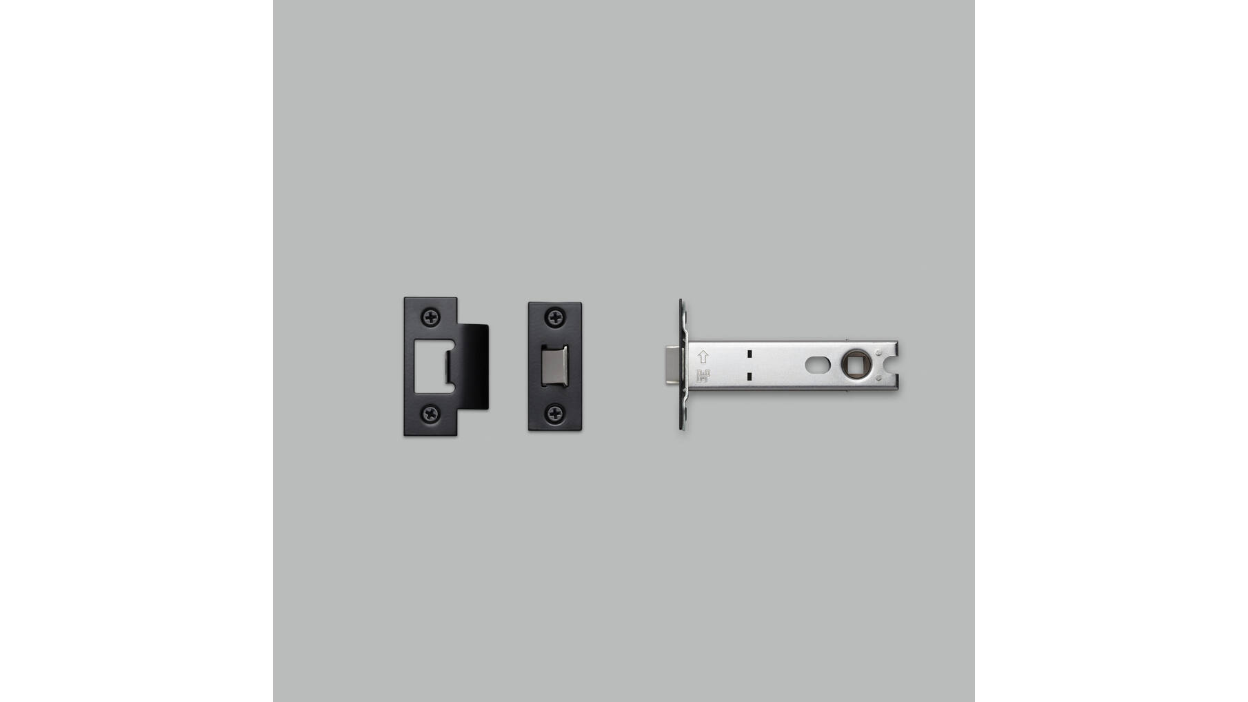 Tubular Latch/For Door Knob/82Mm Backset/Black