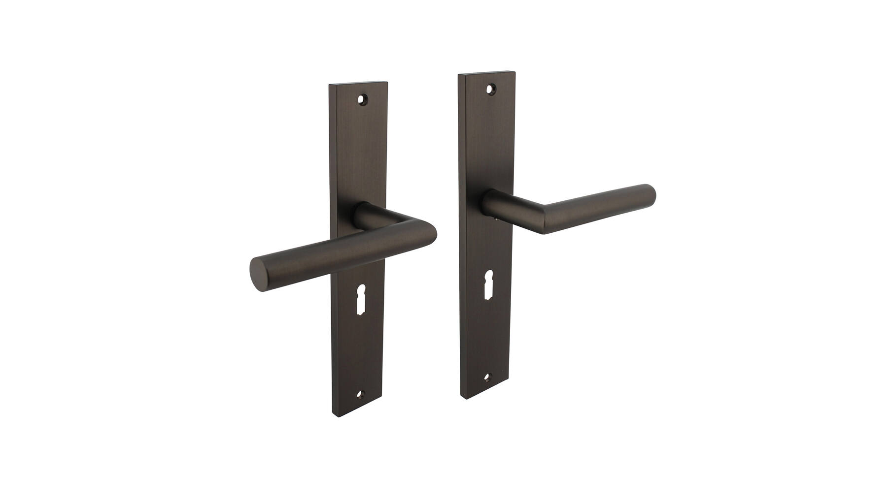Deurkruk Bastian op schild 245x45mm sleutelgat 56mm
