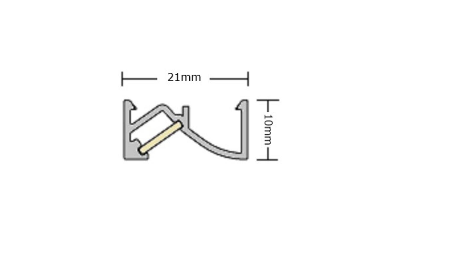 Blade aluminium links(licht schijnt naar voren) Lengte: