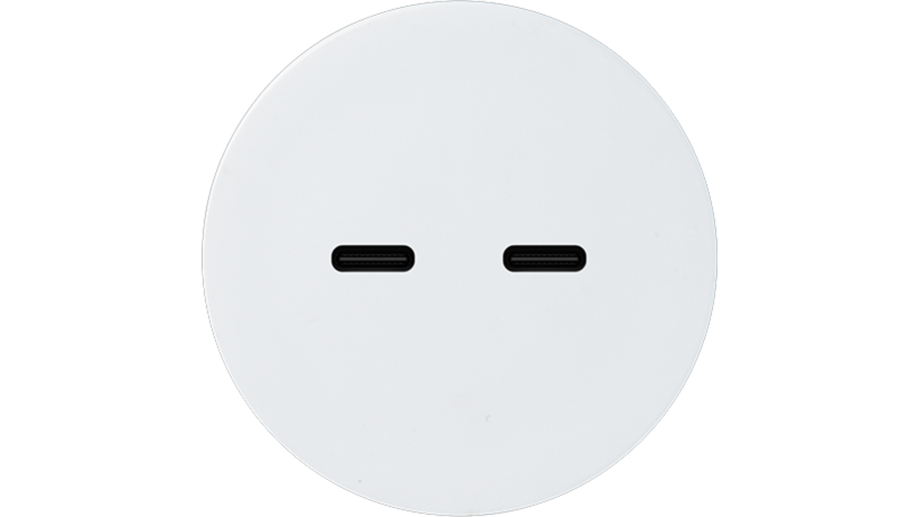 Rond 2.0 USB-C 2X (30W) - s. trim - white alu