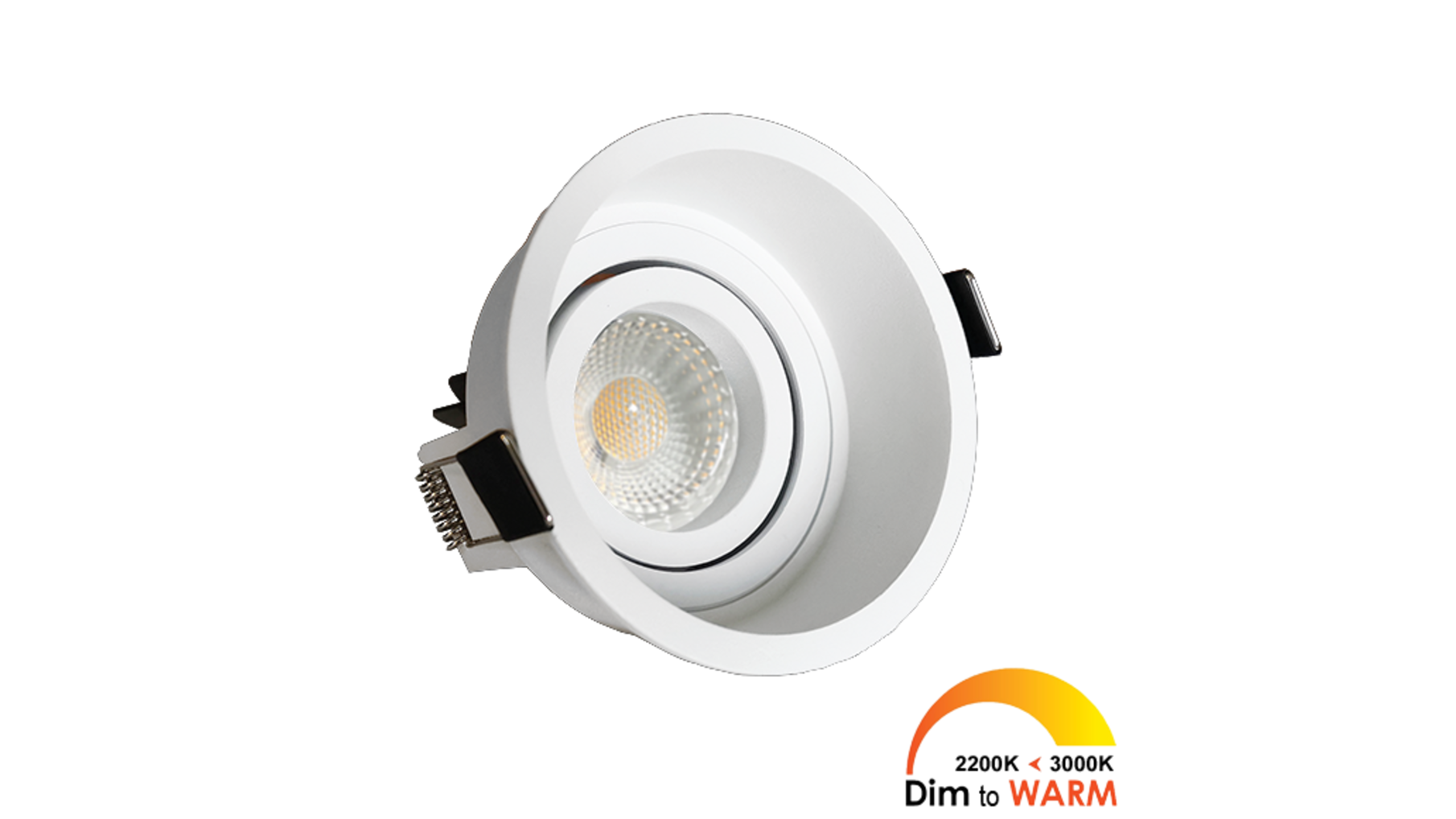 Palma Solo kantelbare inbouwspot rond wit DTW + Triac driver