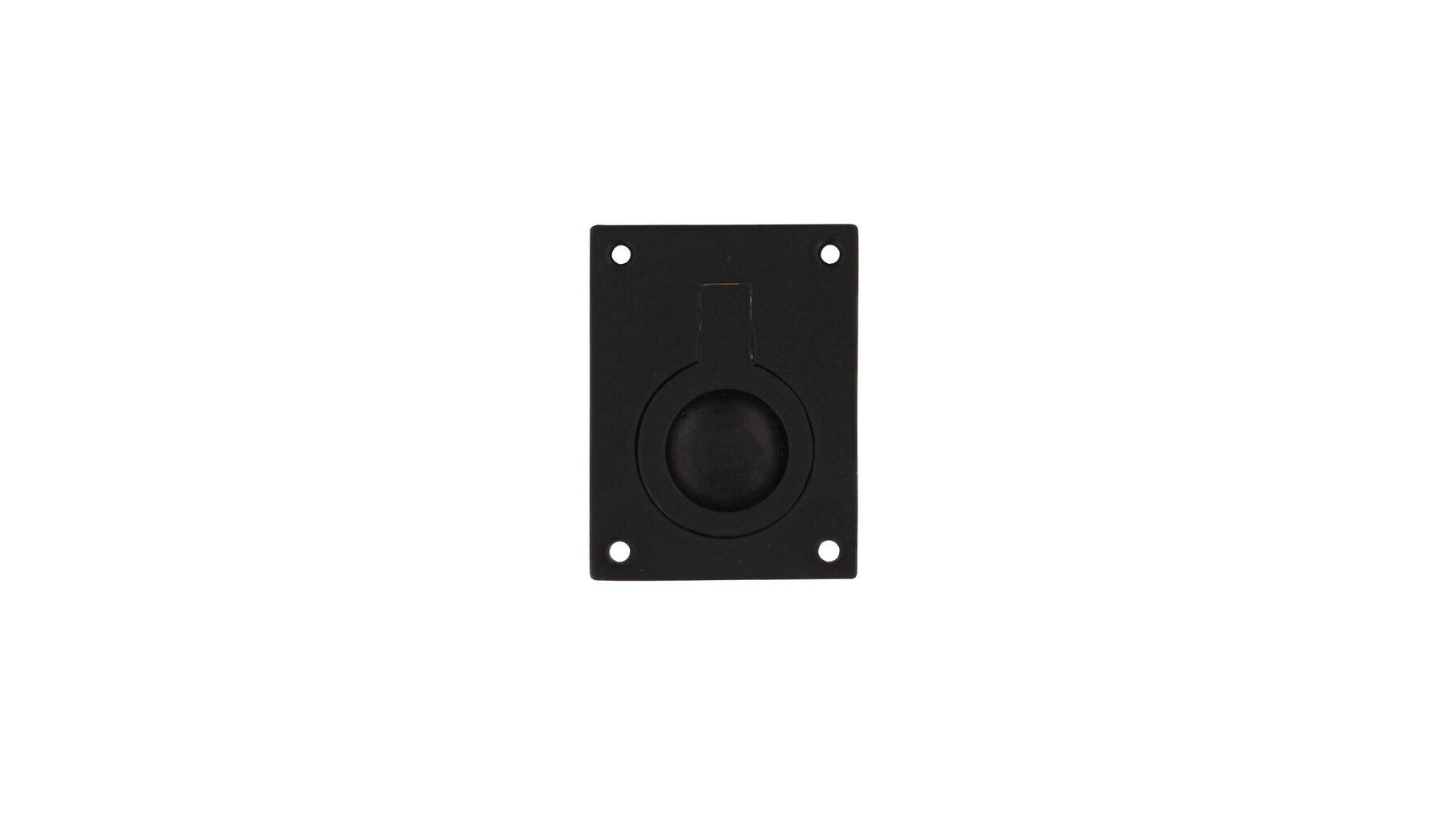 Luikring rechthoekig 41 x 31 mm mat zwart