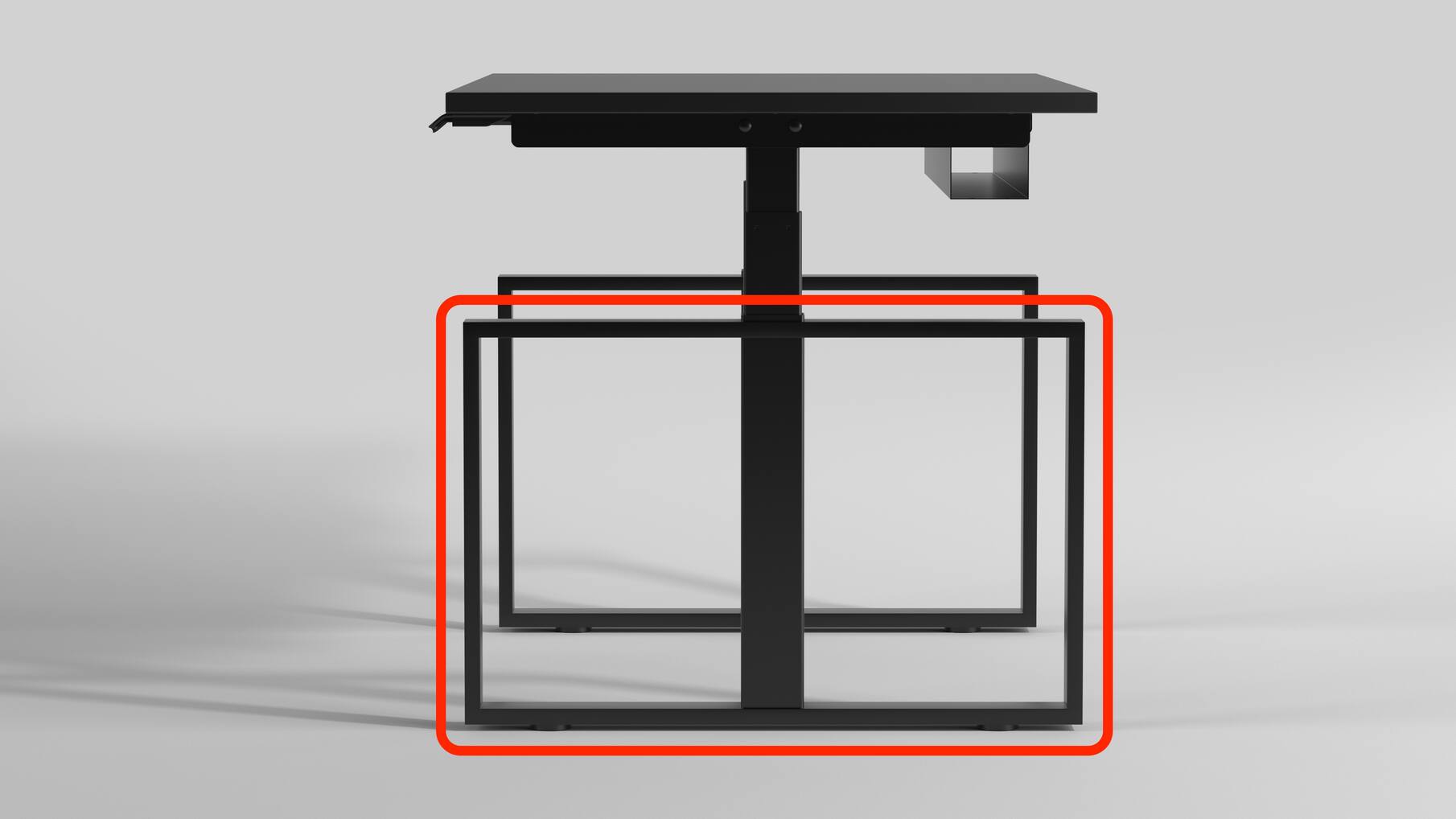 Square zijde enkel 510x800mm zwart RAL9005, per stuk