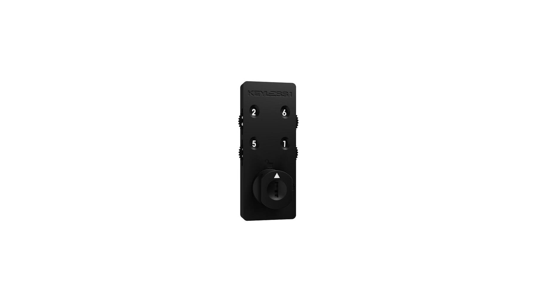 Codeslot KEYLESS1 mat zwart 4 wieltjes deurdike 1-32mm