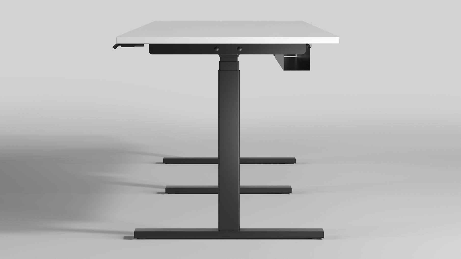 Milano Vergader voor een blad tot 4000mm. Zwart RAL9005.