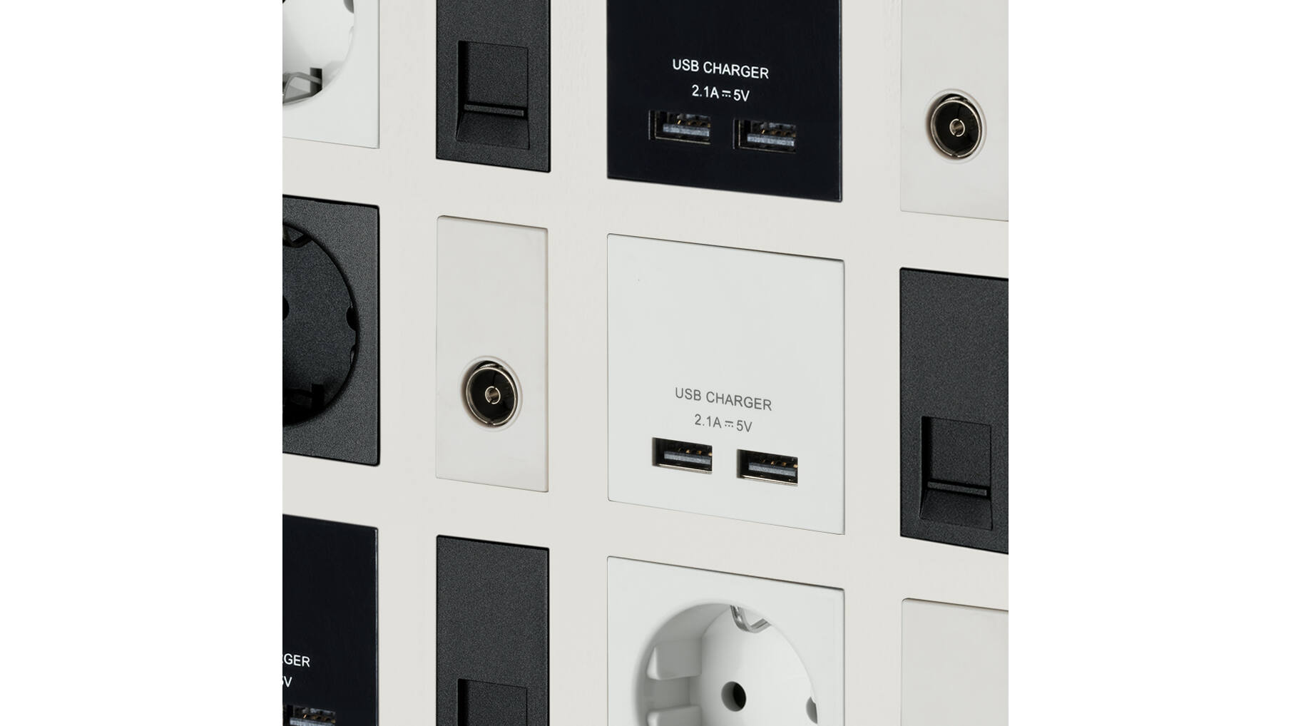 16A French/Belgian Socket - Full Module - White