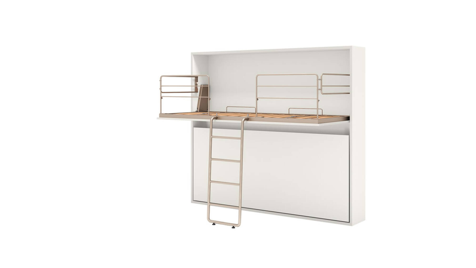 Boven-opklapbed UPPER1 horizontaal - frame 92 x 202cm