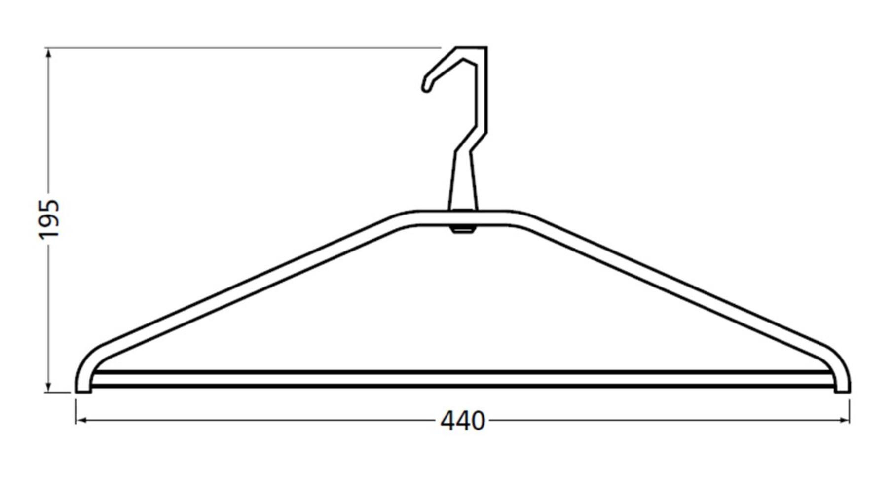 Kledinghanger Gardelux-1 mat zwart