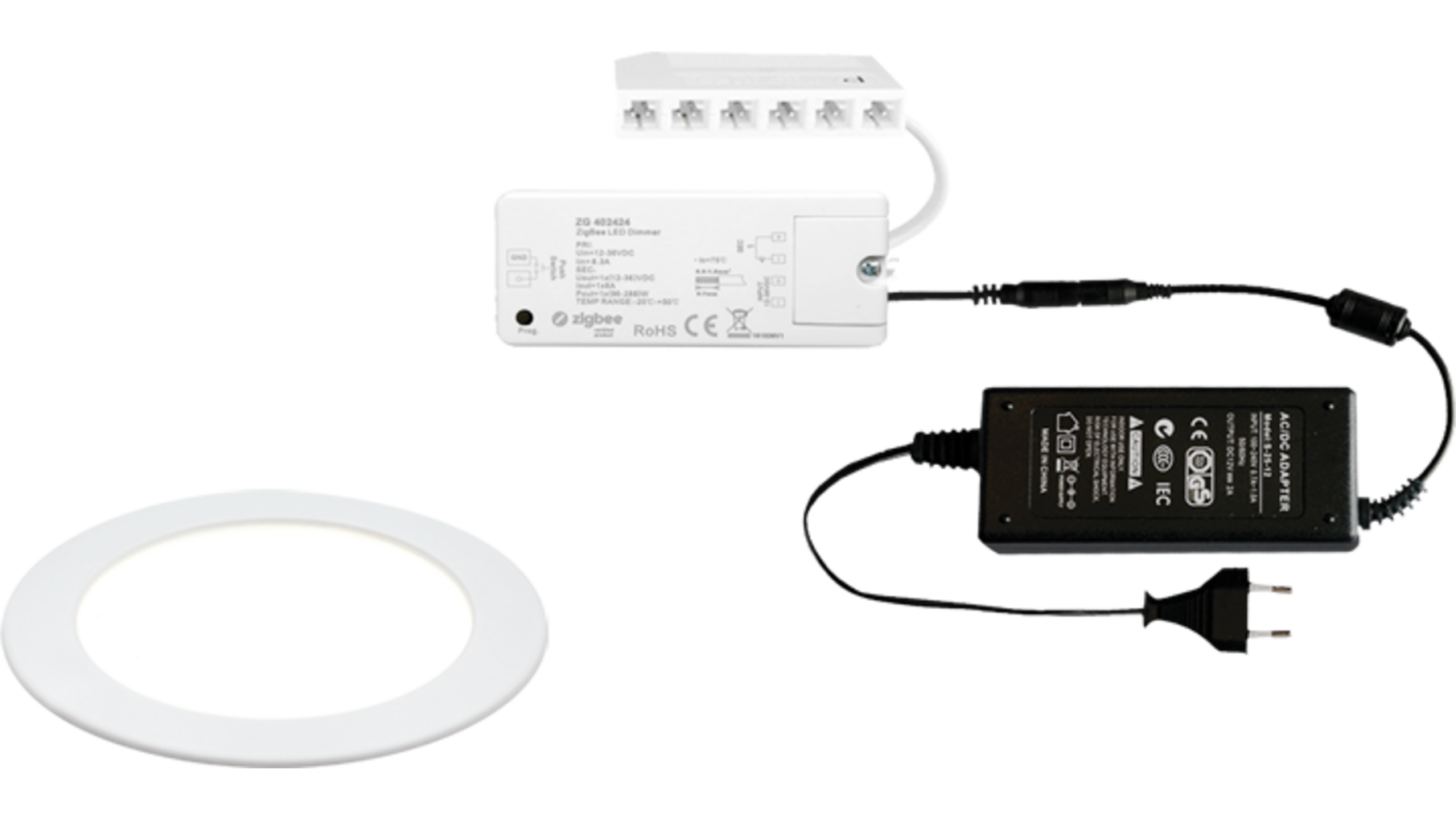 4x Smally 24V mat wit + ZigBee ontvanger + Driver 24W