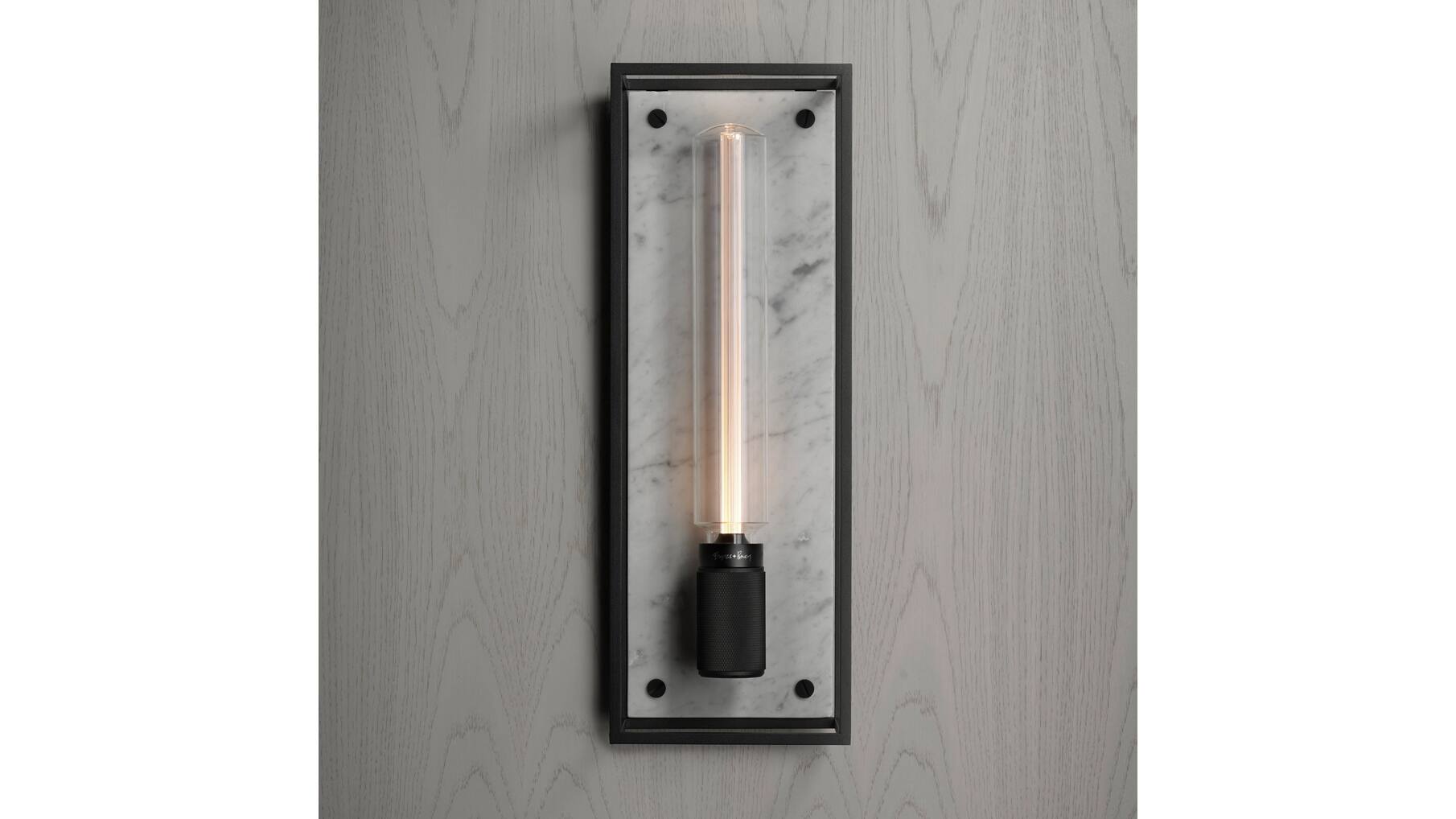 Caged Wall Light/Large/White Marble