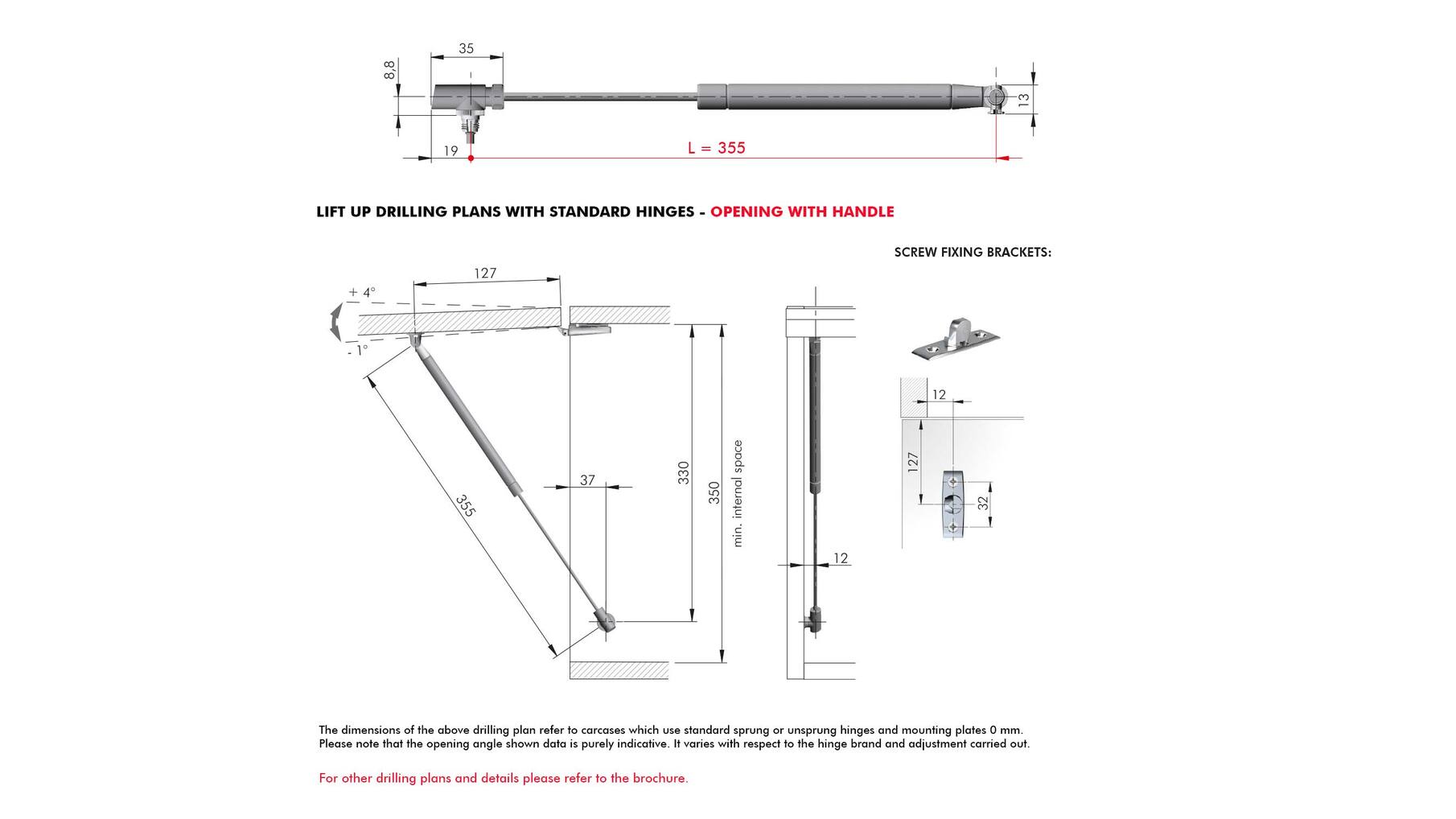 Bovenklepschaar K12 VERSTELBAAR 355mm 60N