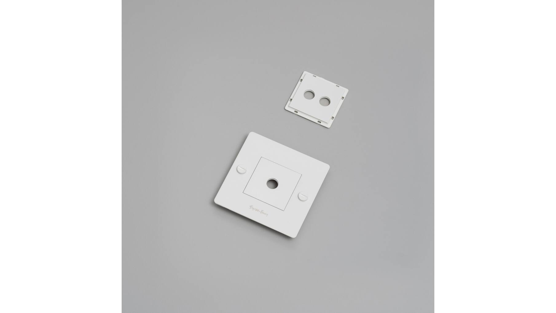 1G Wall Plate/w/ Infills/White