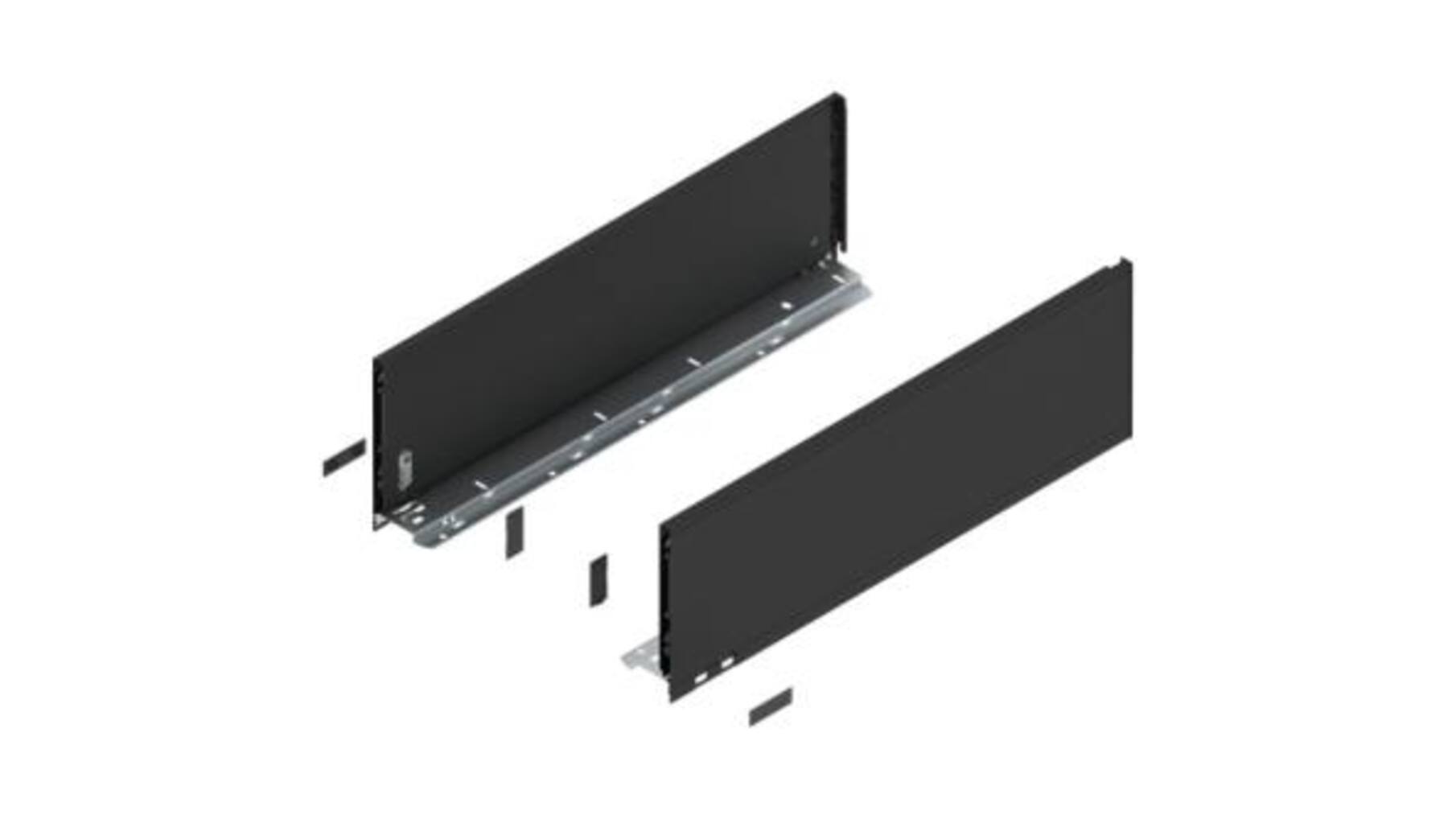Legrabox ladezijde C 550mm, carbon zwart, hoogte 177mm