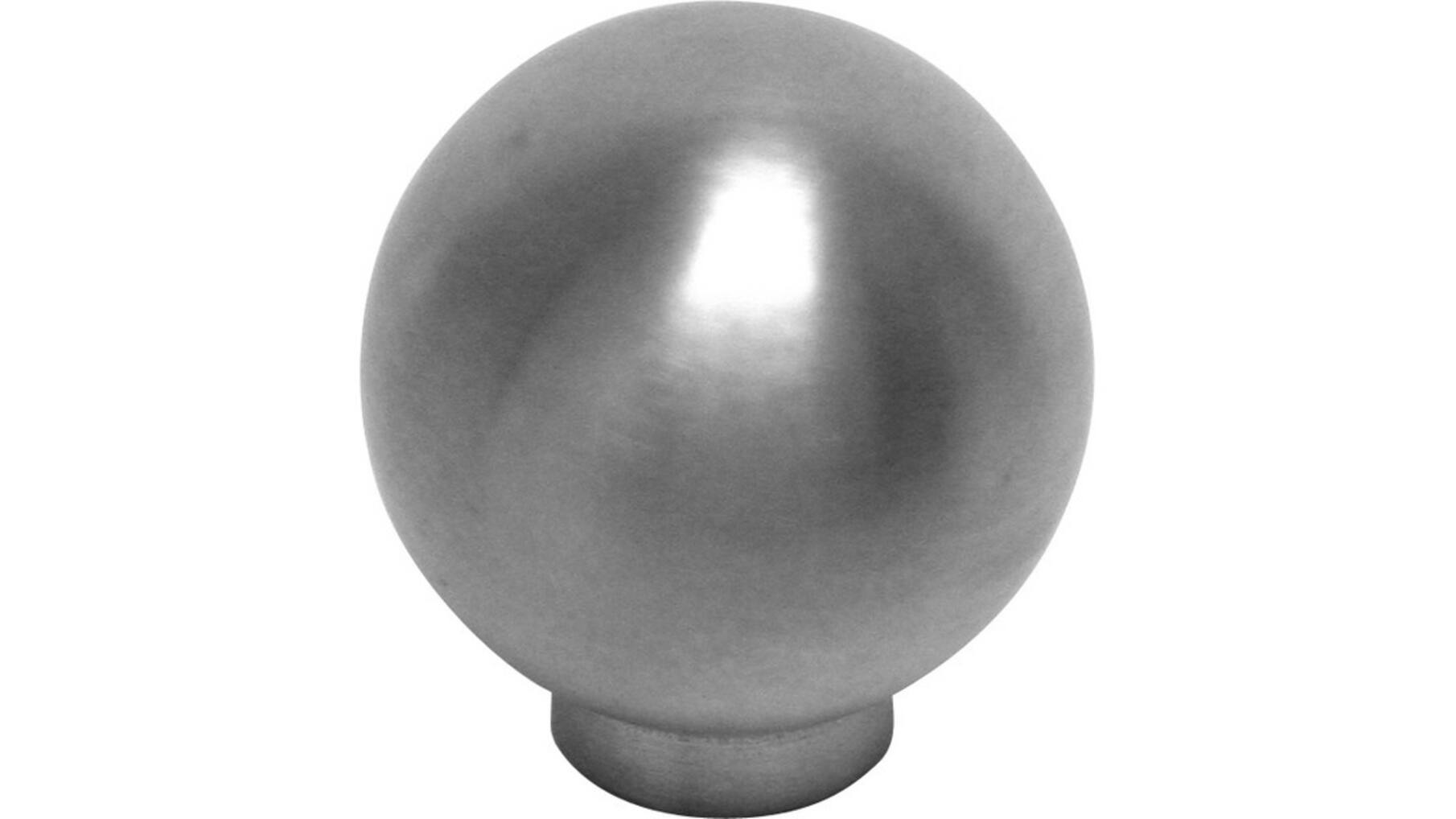 Knop diameter 20mm RVS geborsteld, hoogte 22mm