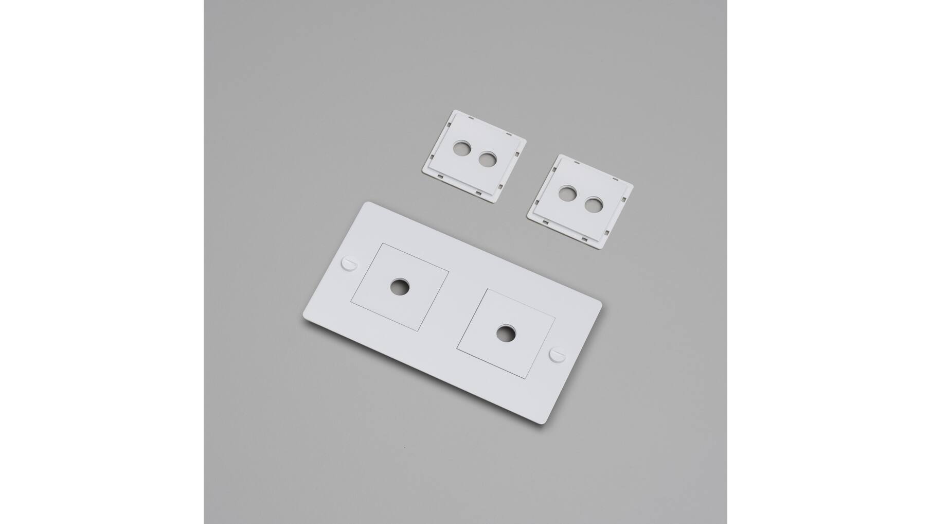 2G Wall Plate/Horizontal/White