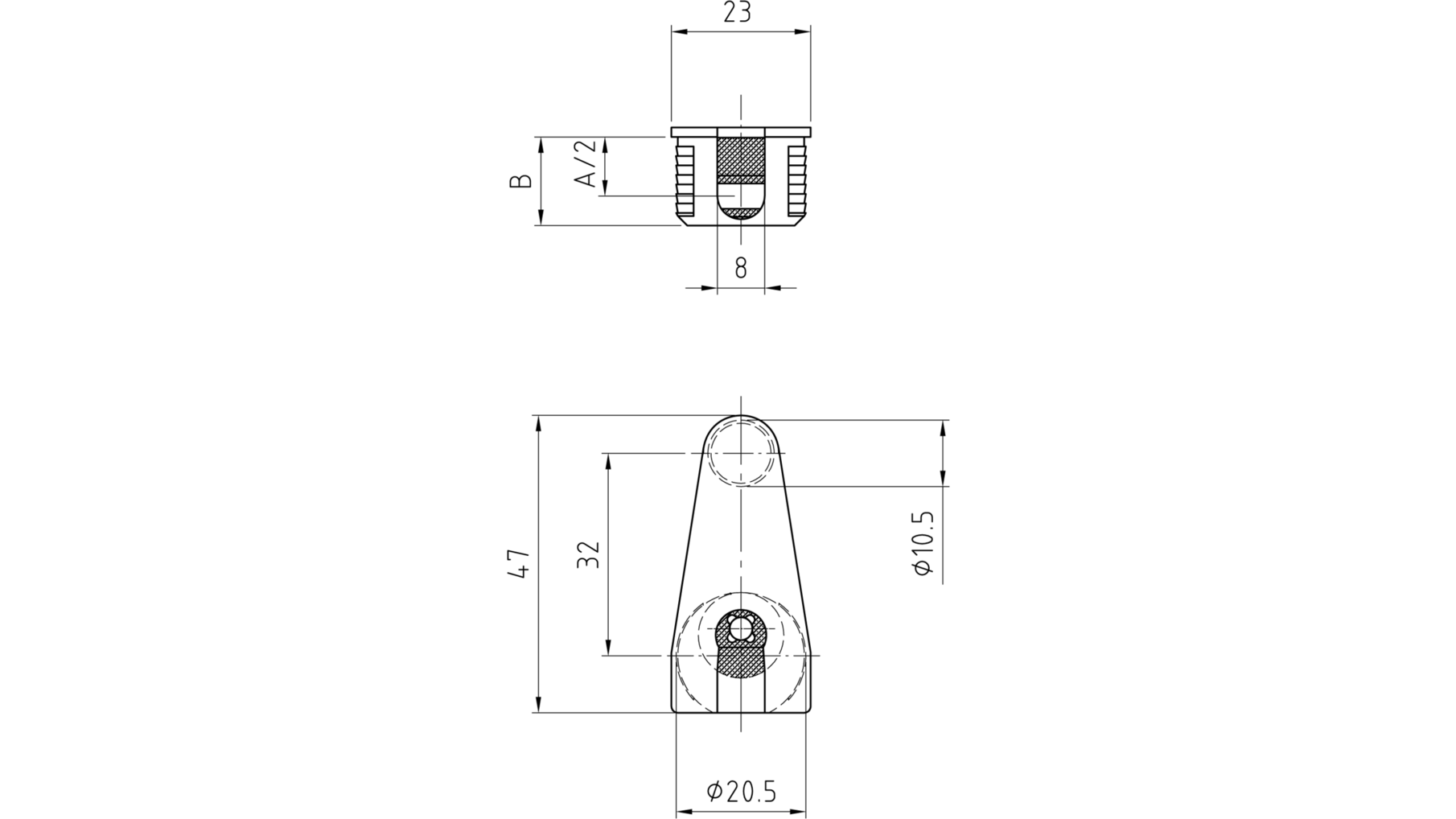 Verbindingsbeslag voor 19mm hout zware uitvoering VE=250st