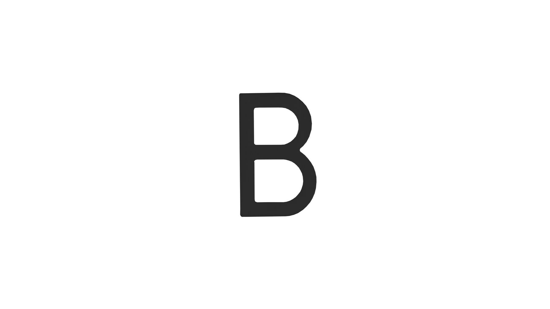 Huisletter B 100mm zwart