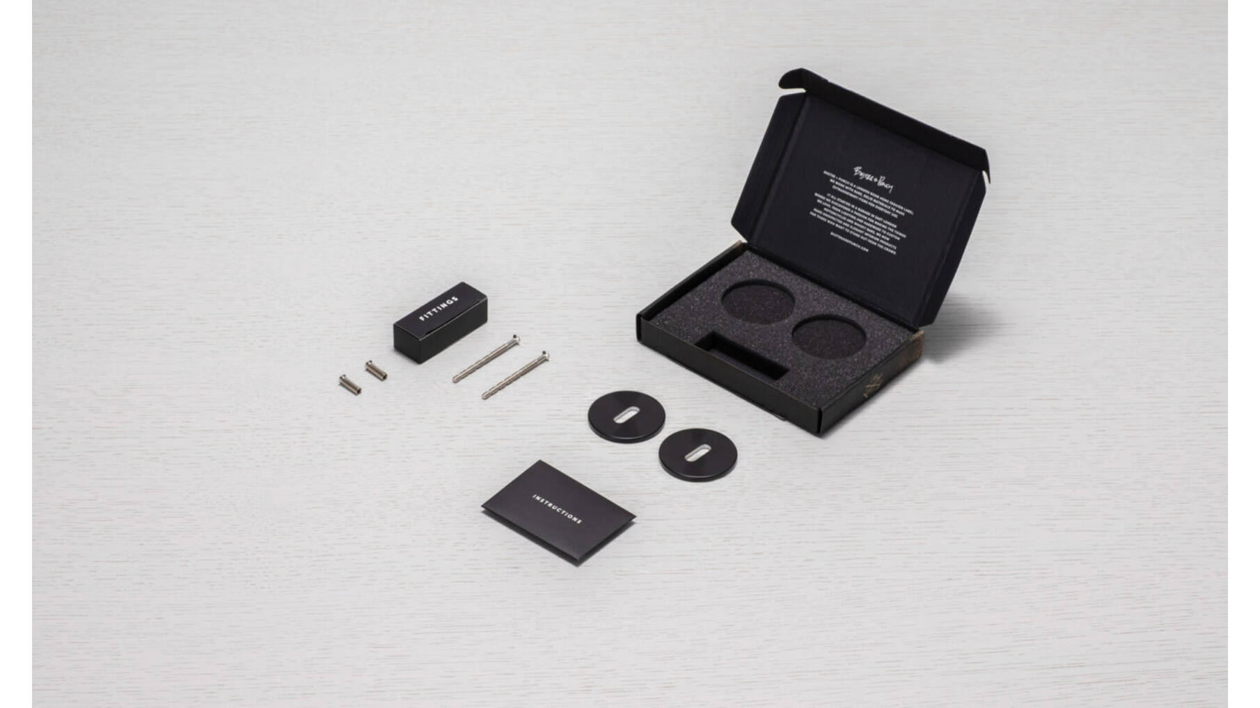 Escutcheon Plate/Traditional Profile/Black