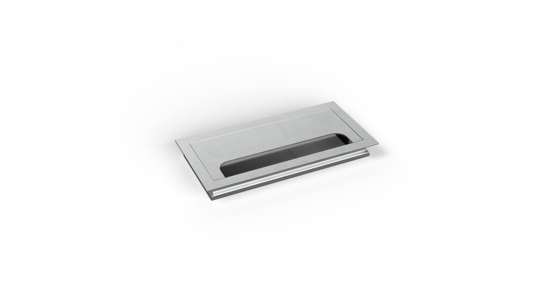 Kabeldoorvoer met borstel 160x80mm aluminium