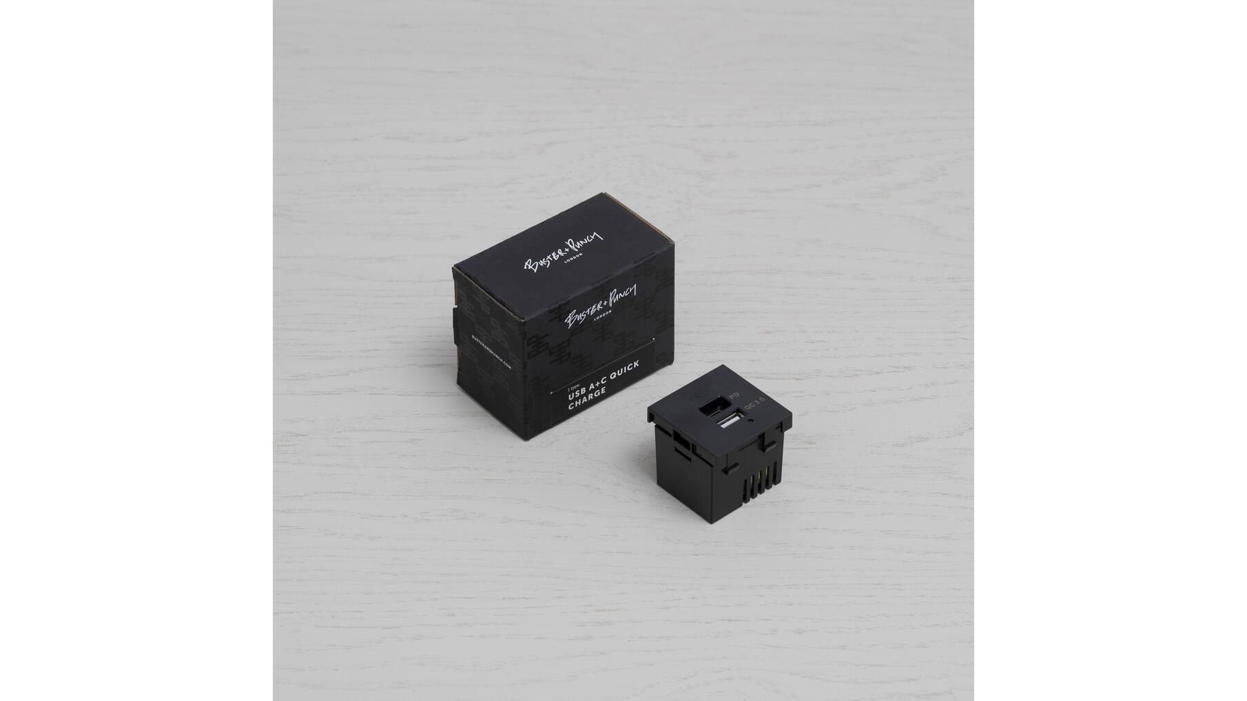 USB Module/USB A + C Quickcharge/45Mm/White