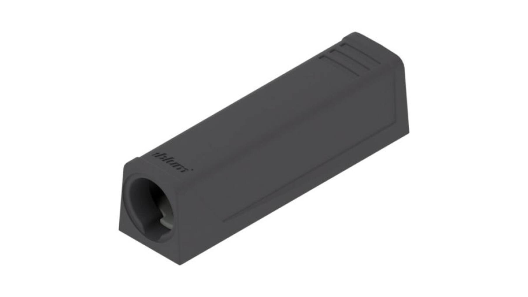 TIP-ON adapterplaat, versie kort recht, carbon zwart