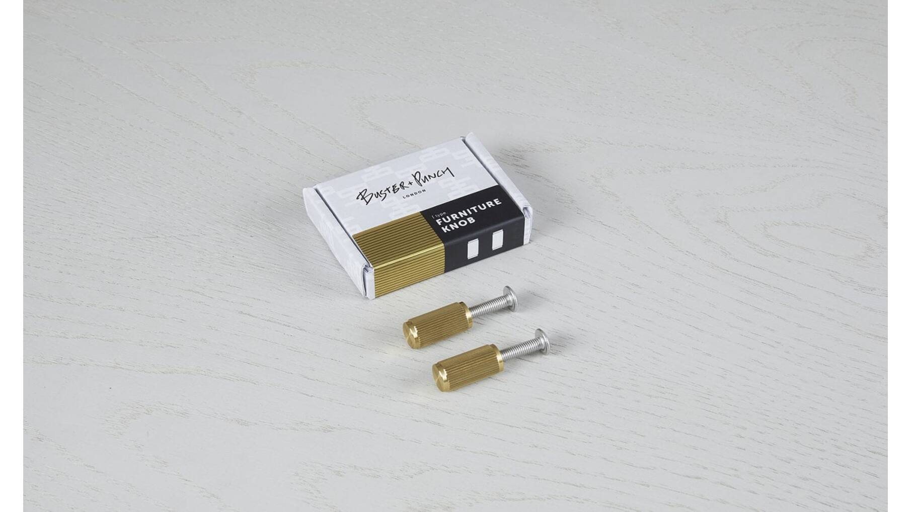 Furniture Knob/Linear/Set Of 2/Brass