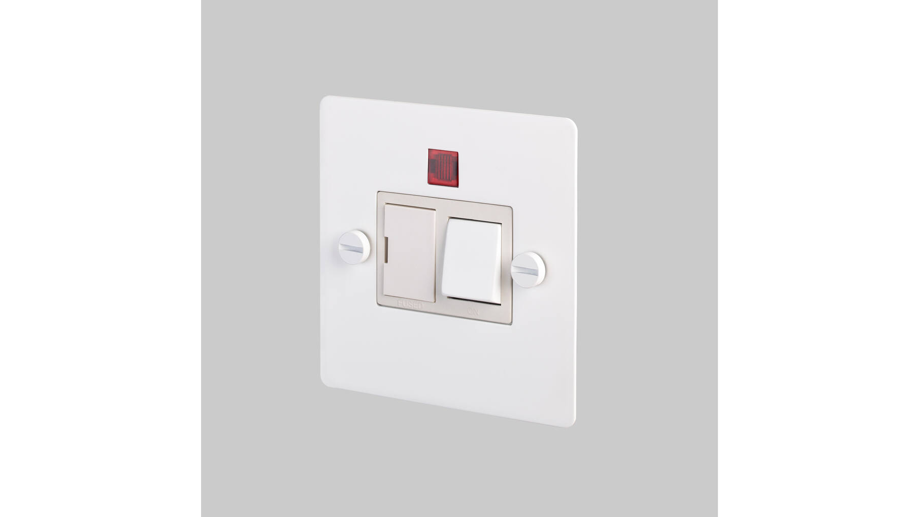 13A Dp Switched Fcu w/ Neon - White - White Interior