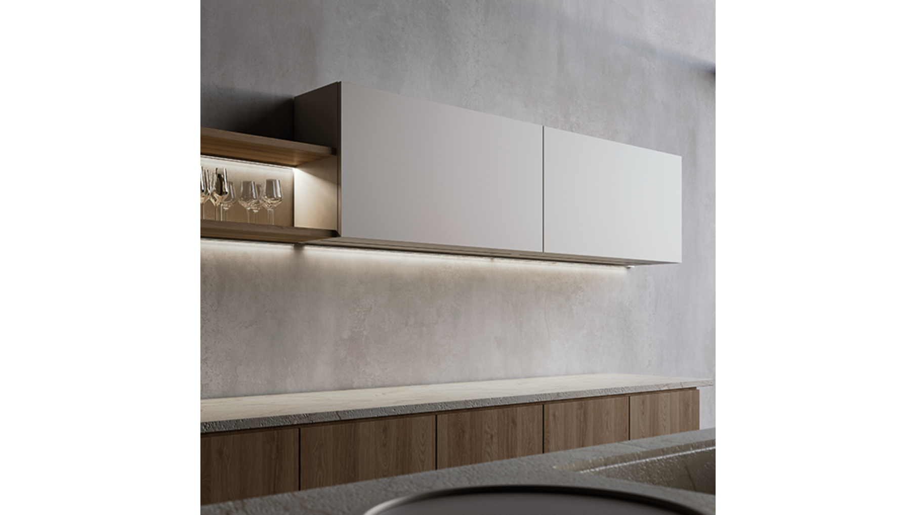 Blade mat zwart TouchDimmer links Lengte: