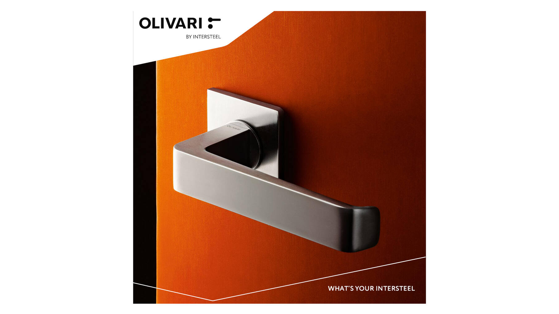Olivari deurkruk Milano Q op rozet rvs mat titaan PVD