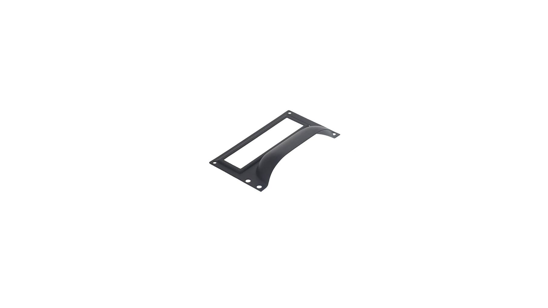 Etiketgreep 73 mm mat zwart