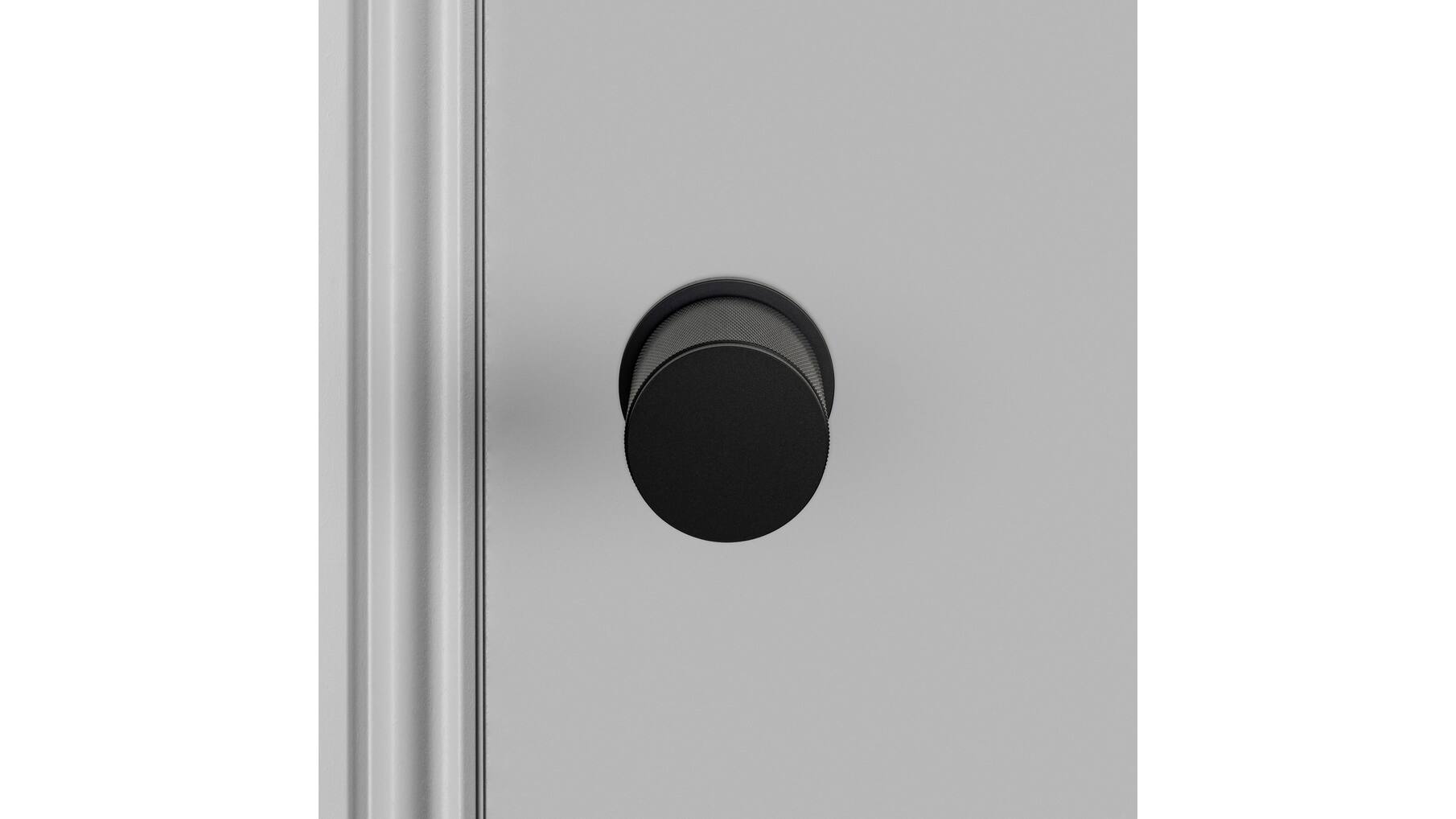 Door Knob Set/Cross/Black