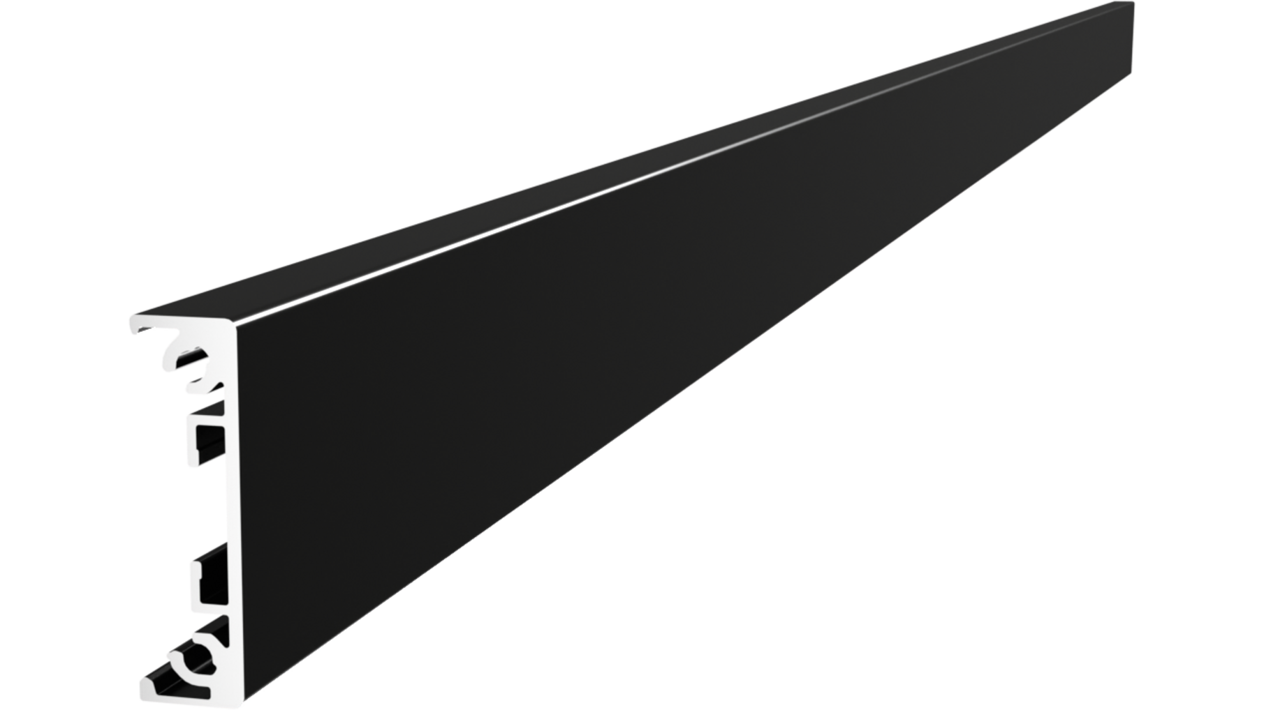 Spaceship afdekprofiel aluminium zwart, lengte 2500mm