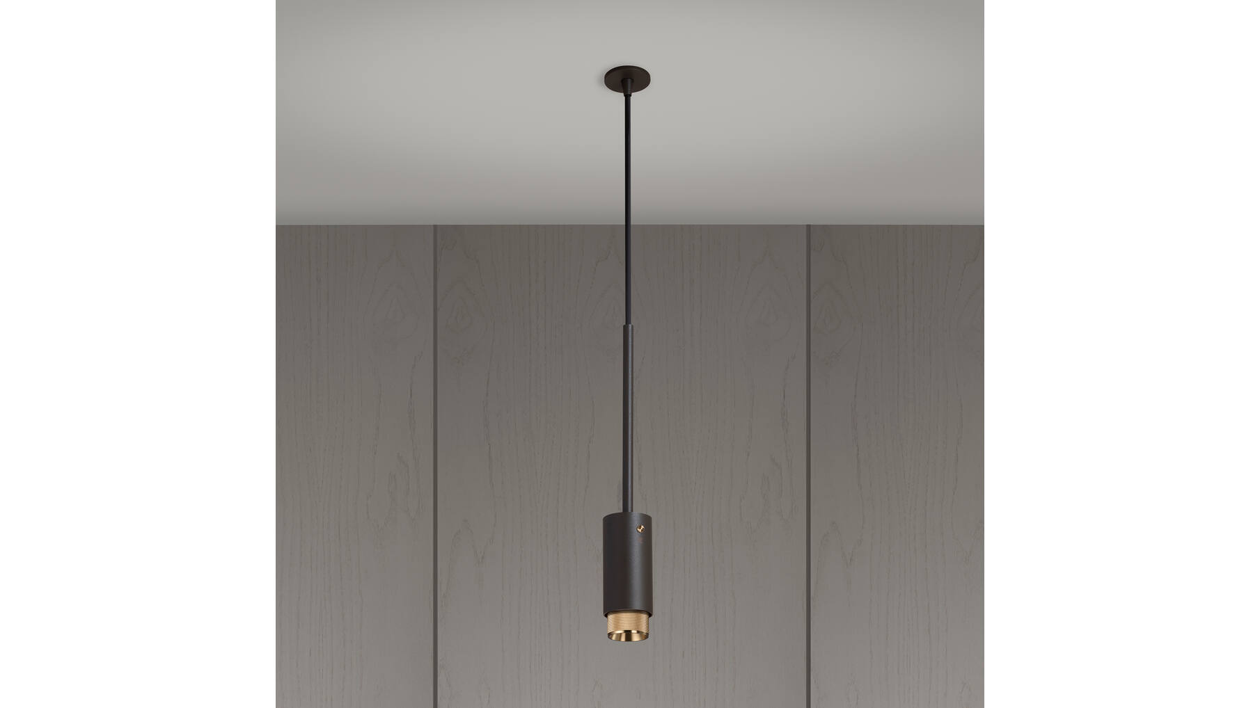Exhaust Pendant/Cross/Graphite/Brass