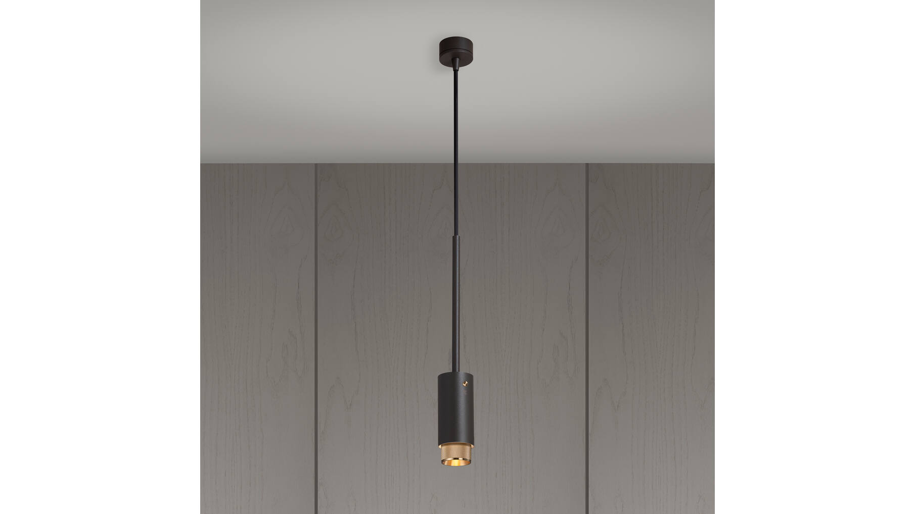 Exhaust Pendant/Cross/Graphite/Brass
