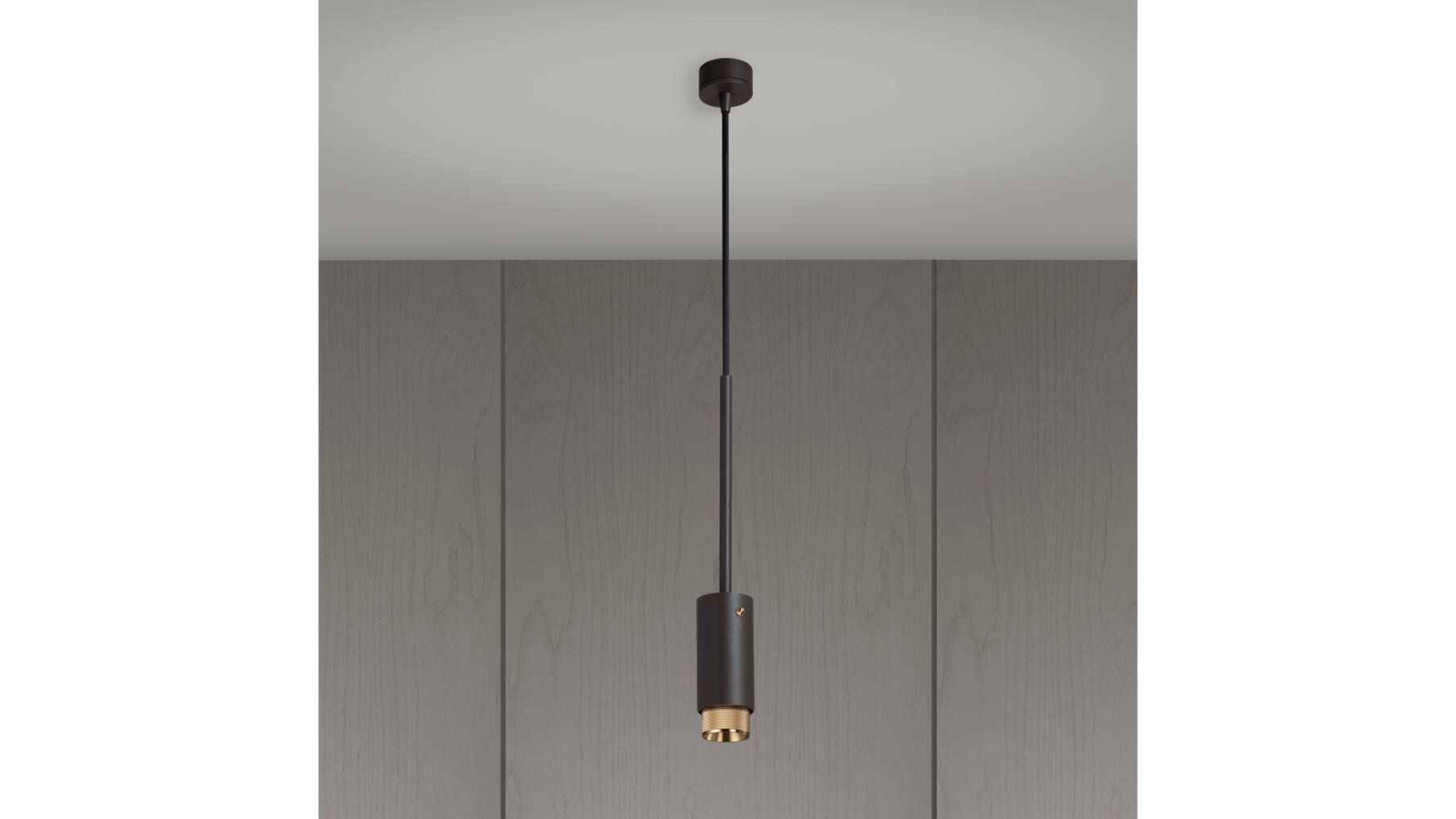 Exhaust Pendant/Cross/Graphite/Brass