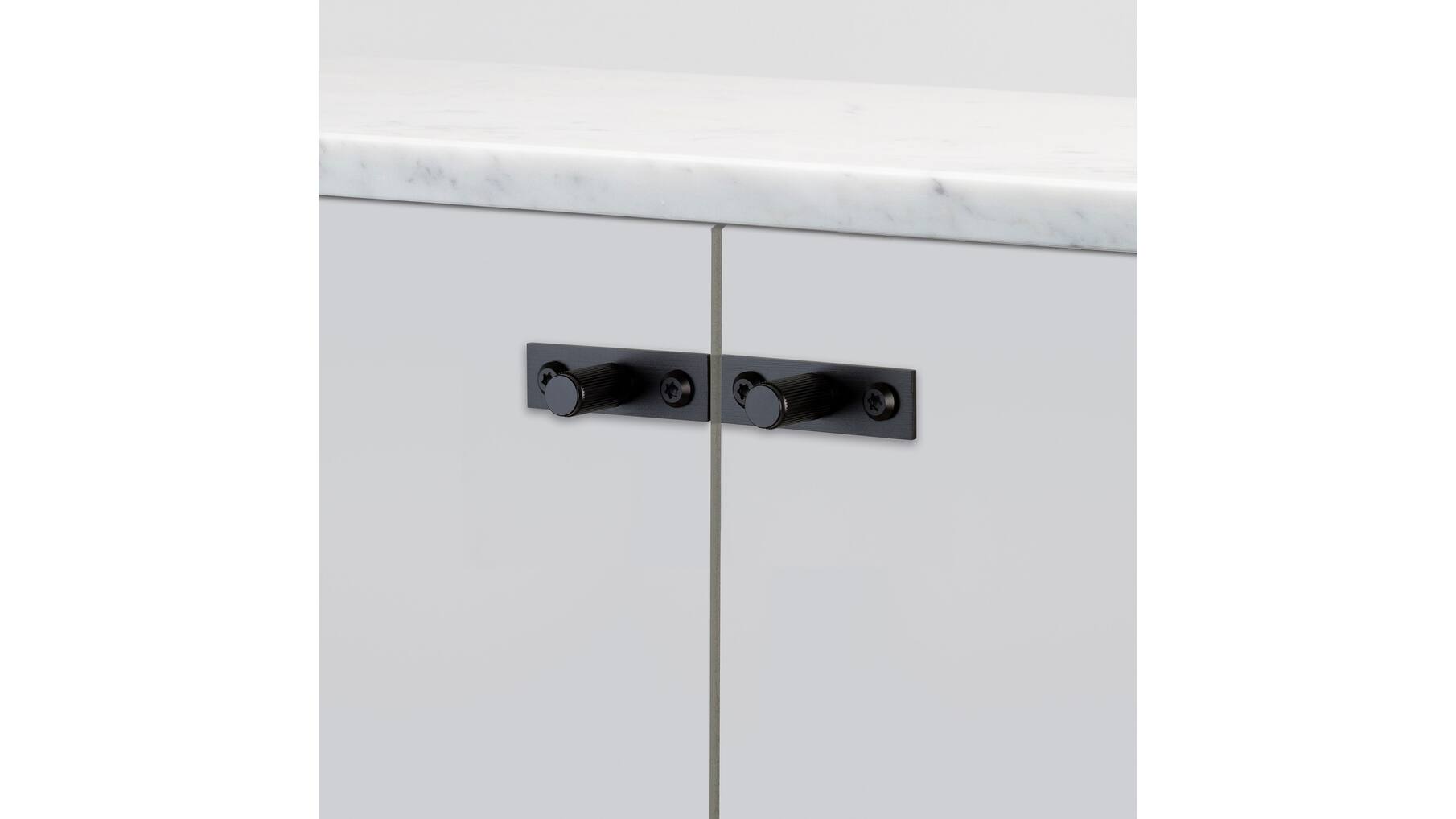 Furniture Knob/Plate/Linear/Set Of 2/Black