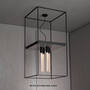 Caged Ceiling 4.0 - Polished White Marble/Buster Bulb Tube
