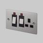 Cooker Control Unit w/ Neon - Steel - Black Interior