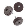 Silentaglijder kunststof 20mm bruin met bruin vilt