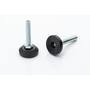 Stelvoet M10x100mm met binnenzeskant, m beweegbare kst.voet