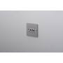 EU 1G Double Toggle Switch/w/out B+P Logo/Steel