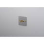 EU 1G Double Toggle Switch/w/out B+P Logo/Steel