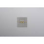 EU 1G Double Toggle Switch/w/out B+P Logo/Steel