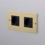 EU 2G Socket/Schuko Type F/Brass