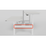 Beam voor de Milano Duo, wit RAL9016, 80x50x620