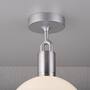 Forked Ceiling/Steel/Medium Opal Globe