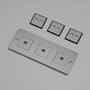 3G Wall Plate/Horizontal/Steel