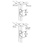 Scharnier voor volkern deur 1/2 opleg 7mm, deurdikte 10-13mm
