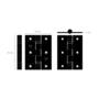 Hinge/76 X 51 X 2 Mm (3 X 2 Inch)/Set Of 2/Welders Bla
